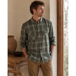 Roark Plaid Button Up Shirt Mens M Green Cotton Classic Fit Adventure